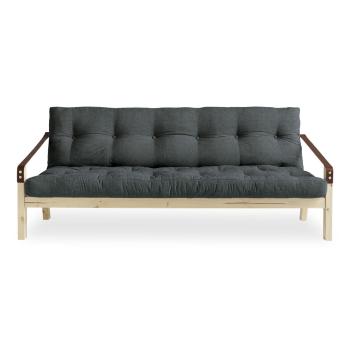 Sofa rozkładana z ciemnoszarym obiciem Karup Design Poetry Natural/Slate Grey