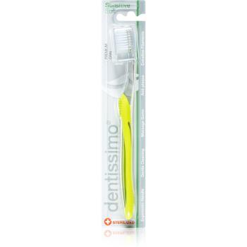Dentissimo Toothbrushes Sensitive szczoteczka do zębów soft odcień Yellow-Green 1 szt.