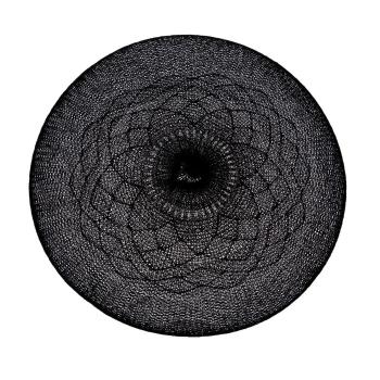 Czarna plastikowa mata stołowa ø 38 cm – Dakls