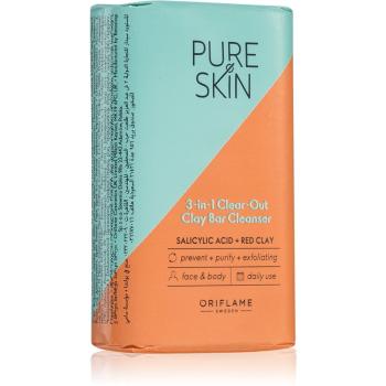 Oriflame Pure Skin mydło oczyszczające z glinką na twarz i ciało 75 g