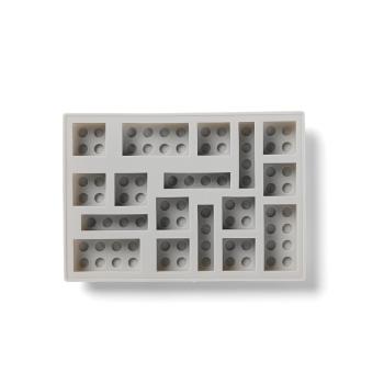 Szara silikonowa foremka do lodu w kształcie klocków LEGO®
