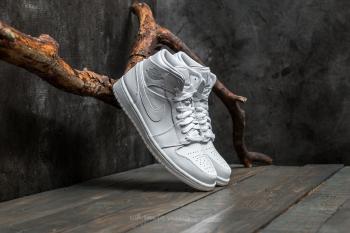 Air Jordan 1 Mid White/ Pure Platinum/ White