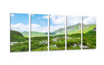 5-częściowy obraz dolina w Czarnogórze - 100x50