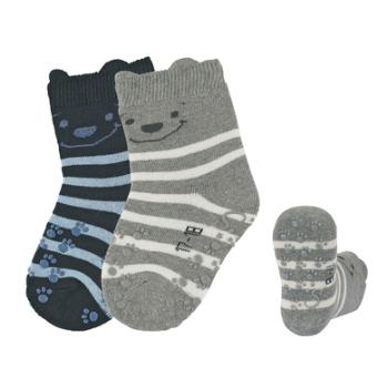 Sterntaler ABS Toddler Socks Double Pack Bear marine