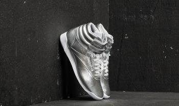 Reebok Freestyle Hi Metallic Silver Metallic/ Steel/ White