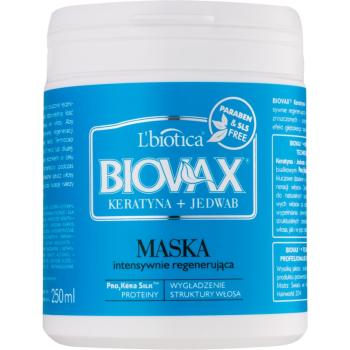L’biotica Biovax Keratin & Silk maseczka regenerująca do włosów grubych 250 ml