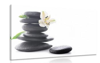 Obraz kamienie zen z lilią - 90x60