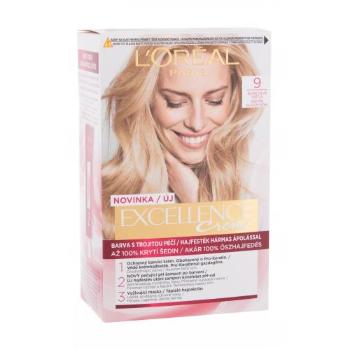 L'Oréal Paris Excellence Creme Triple Protection 48 ml farba do włosów dla kobiet Uszkodzone pudełko 9 Natural Light Blonde