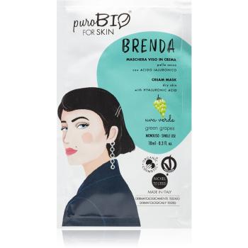 puroBIO Cosmetics Brenda Green Grapes maseczka nawilżająco - odżywcza z kwasem hialuronowym 10 ml