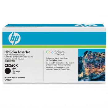 HP originální toner CE260X, black, 17000str., HP 649X, high capacity, HP Color LaserJet CP4525, O