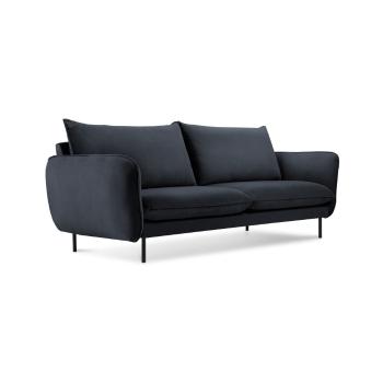 Ciemnoniebieska aksamitna sofa Cosmopolitan Design Vienna, 160 cm