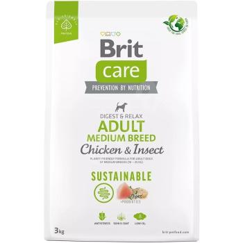 BRIT Care Sustainable Adult Medium Breed z kurczakiem i insektami 3 kg