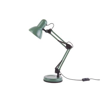 Zielona lampa stołowa z czarnymi detalami Leitmotiv Hobby, ø 12,5 cm