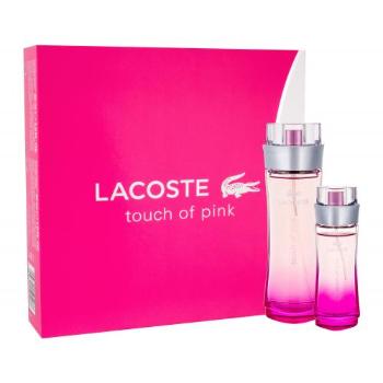 Lacoste Touch Of Pink zestaw Edt 90 ml + Edt 30 ml dla kobiet Uszkodzone pudełko