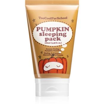 Too Cool For School Pumpkin Sleeping Pack maseczka na noc rozjaśniająca z efektem peelingu 100 ml