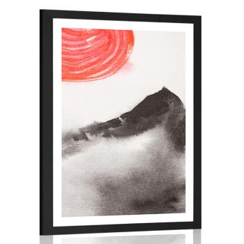 Plakat z passe-partout Malarstwo japońskie - 20x30 black