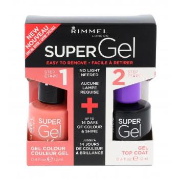 Rimmel London Super Gel By Kate zestaw Super Gel By Kate 12 ml + Super Gel Top Coat 12 ml dla kobiet 031 Perfect Posy