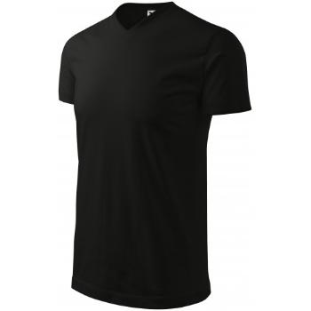 T-shirt o dużej gramaturze z krótkim rękawem, czarny, 4XL