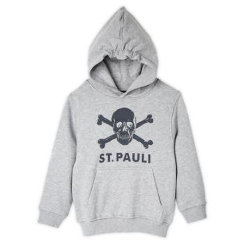 St. Pauli bluza dziecięca z kapturem czaszka szara