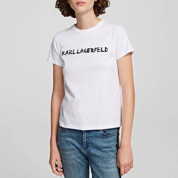 Koszulka Karl Lagerfeld Graffiti Logo T-Shirt 206W1701 100