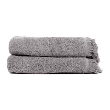Zestaw 2 antracytowych ręczników ze 100% bawełny Bonami Selection, 50x90 cm