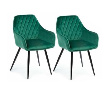 ZESTAW 2x Krzesło do jadalni SAMETTI zielone
