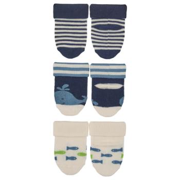 Sterntaler First Baby Socks 3-Pack Whale marine