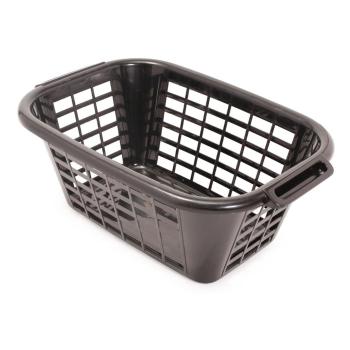 Czarny kosz na pranie Addis Rect Laundry Basket, 40 l