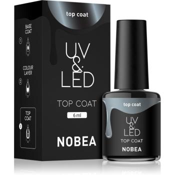 NOBEA UV & LED Top Coat lakier nawierzchniowy do paznokci do stosowania z lampą UV/LED błyszczący 6 ml