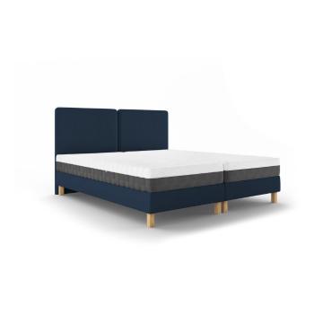 Granatowe łóżko dwuosobowe Mazzini Beds Lotus, 160x200 cm