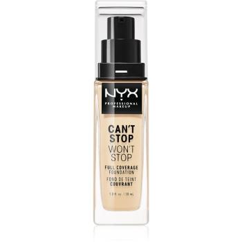 NYX Professional Makeup Can't Stop Won't Stop Full Coverage Foundation podkład mocno kryjący odcień 6.3 Warm Vanilla 30 ml