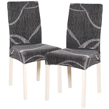4Home Pokrowiec elastyczny na krzesło Slate 45 - 50 cm, komplet 2 szt.