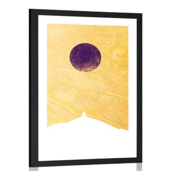 Plakat passepartout niepowtarzalny blask księżyca - 20x30 black