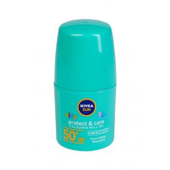 Nivea Sun Kids Protect & Care Coloured Roll-On SPF50+ 50 ml preparat do opalania ciała dla dzieci Green