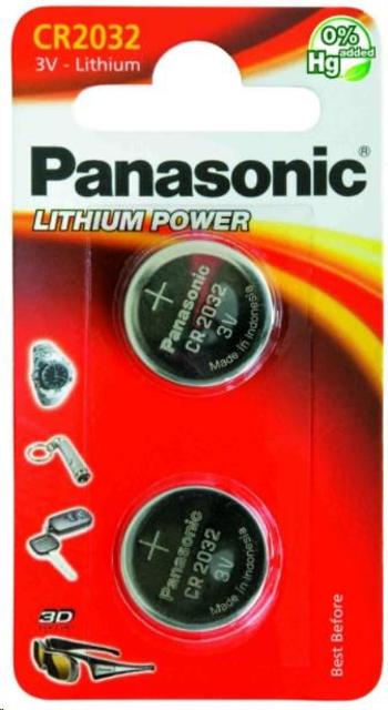 Bateria litowa PANASONIC (przycisk) CR-2032EL / 2B 3V (blister 2szt)