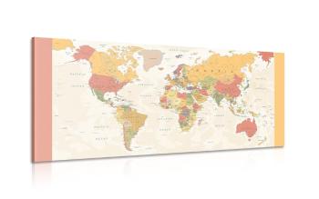 Obraz szczegółowa mapa świata