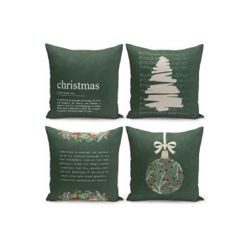Zestaw 4 świątecznych poszewek na poduszki Kate Louise Christmas Noel, 43 x 43 cm