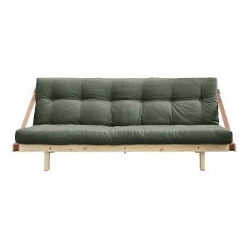 Sofa rozkładana z zielonym obiciem Karup Design Jump Natural/Olive Green