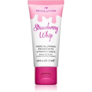I Heart Revolution Delicious Primer Strawberry Whip baza pod makeup do wygładzenia skóry i zmniejszenia porów 27 ml