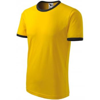Koszulka kontrastowa unisex, żółty, S