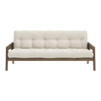Beżowa sztruksowa rozkładana sofa 204 cm Grab – Karup Design