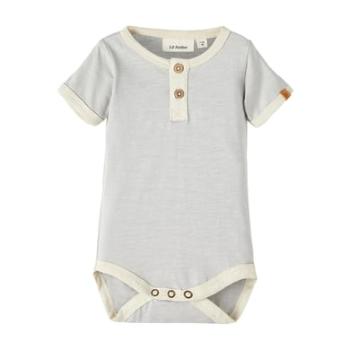 Lil'Atelier Bodysuit z krótkim rękawem Nbmdawson Harbor Mist