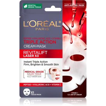 L’Oréal Paris Revitalift Laser X3 maseczka płócienna przeciw starzeniu się skóry 28 g