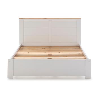 Białe łóżko dwuosobowe Marckeric Akira, 160x200 cm