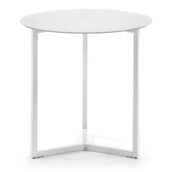 Biały stolik Kave Home Marae, ⌀ 50 cm