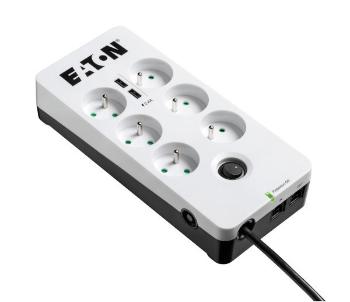 Eaton Protection Box 6 Tel@USB FR, ochrona przeciwprzepięciowa, 6 gniazd, 2x ładowarka USB, 1m