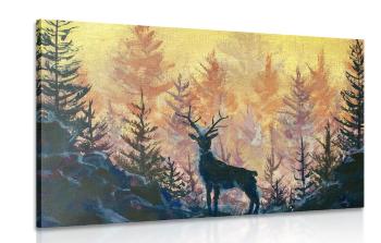 Obraz artystyczne malarstwo leśne - 60x40