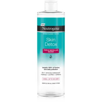 Neutrogena Skin Detox micelarna woda oczyszczająca makijaż wodoodporny 400 ml