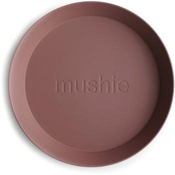Mushie Round Dinnerware Plates talerz Woodchuck 2 szt.