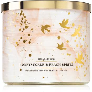 Bath & Body Works Honeysuckle & Peach Spritz świeczka zapachowa 411 g